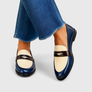 Blue and Beige